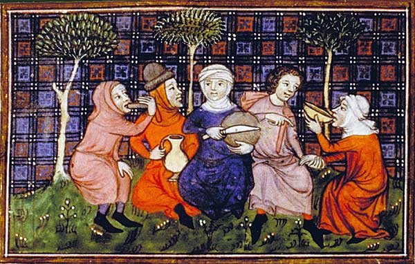 peasants breaking bread
